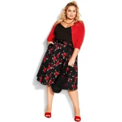 Women's Plus Size Vintage Rose Skirt - Black | CITY CHIC 13 Women's Plus Size Vintage Rose Skirt - Black | CITY CHIC -Women Store GUEST 53961125 6f28 4ba0 b0e1 0e26b7cf2c8b