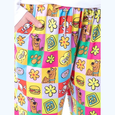 Scooby-Doo Womens' Relp Paw Print Square Icons Sleep Pajama Pants Multicolored 5 Scooby-Doo Womens' Relp Paw Print Square Icons Sleep Pajama Pants Multicolored - Image 3