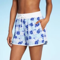 Women's 4" Inseam High Waist Lace-Up Board Shorts - Wild Fable™ Blue Floral Print -Women Store GUEST 5597a22c 8312 4f78 b6eb 8eb592e1b60b