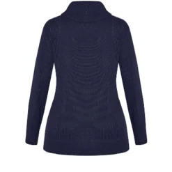Women's Plus Size Rosie Cable Knit Sweater - Navy | AVENUE -Women Store GUEST 55b43775 dba0 4643 87b2 a6257d00fc14