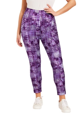 June + Vie By Roaman's Women’s Plus Size Essential Cropped Legging 6 June + Vie By Roaman's Women’s Plus Size Essential Cropped Legging - Image 4