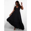Rebdolls Women's Sasha Tiered Maxi A Line Dress - Black -Women Store GUEST 56906381 989f 4fb2 82dd e0c468027da2