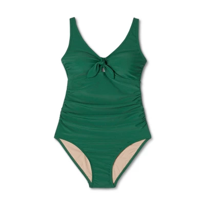 Women's Tie-Front Ruched Full Coverage One Piece Swimsuit - Kona Sol™ 6 Women's Tie-Front Ruched Full Coverage One Piece Swimsuit - Kona Sol™ - Image 4