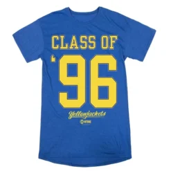 Yellowjackets Wiskayok High School Class Of '96 Women's Royal Blue Short Sleeve Crew Neck Sleep Shirt -Women Store GUEST 56e7a037 e441 4ee6 8072 b85816d89618