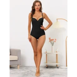 Allegra K Women's Adjustable Shoulder Strap Tummy Control Shaping Full Leotard -Women Store GUEST 572b5b3b a016 4b18 b9b1 03b31b148c2a