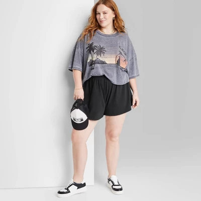 Women's Ascot + Hart Graphic Pull-On Shorts - Black 6 Women's Ascot + Hart Graphic Pull-On Shorts - Black - Image 4