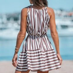 Women's Striped Tie Strap Mini Dress - Cupshe -Women Store GUEST 57f4172d ed4e 4b19 ac80 3f06326a49c0