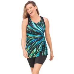 Swim 365 Women’s Plus Size Longer-Length Racerback Tankini Top 25 Swim 365 Women’s Plus Size Longer-Length Racerback Tankini Top -Women Store GUEST 58dc7880 4f8f 47af 9e42 33899e79df70