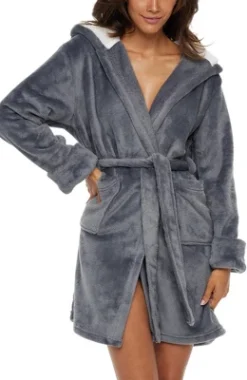 Women's Classic Plush Hooded Robe, Short Fleece Bathrobe With Hood 18 Women's Classic Plush Hooded Robe, Short Fleece Bathrobe With Hood -Women Store GUEST 58f5d36a fce3 4c0e a95f d16000c4dd2f