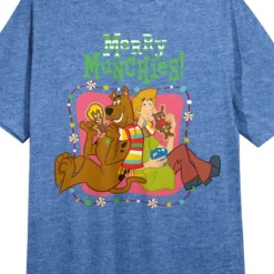 Scooby-Doo Scooby Doo "Merry Munchies" Women's Royal Blue Short Sleeve Sleep Shirt