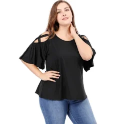 Agnes Orinda Women's Plus Size Summer Fashion Cold Shoulder Ruffle Trumpet Sleeve Blouses 16 Agnes Orinda Women's Plus Size Summer Fashion Cold Shoulder Ruffle Trumpet Sleeve Blouses -Women Store GUEST 592854e8 2164 42d0 b88f e8f548a4056c
