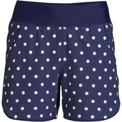 Lands' End Women's 5" Quick Dry Elastic Waist Board Shorts Swim Cover-up Shorts With Panty 16 Lands' End Women's 5" Quick Dry Elastic Waist Board Shorts Swim Cover-up Shorts With Panty - Image 14