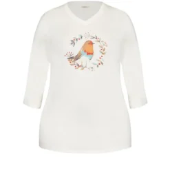 Women's Plus Size Robin Sleep Top - Cream | AVENUE -Women Store GUEST 5c2683cd a315 4c6a 88ca cb2def4a29ee