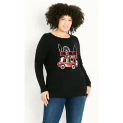 Women's Plus Size Lapland Sweater - Black | EVANS