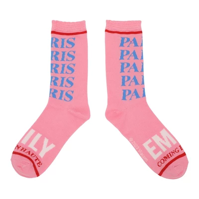 Emily In Paris Adult Crew Socks - 5-Pack Of Parisian Chic! 5 Emily In Paris Adult Crew Socks - 5-Pack Of Parisian Chic! - Image 3