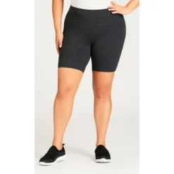 Women's Plus Size Supima® Bike Short - Charcoal | AVENUE -Women Store GUEST 5f808174 5125 4a08 908e 7d5374bf3478