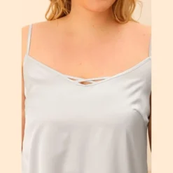 Agnes Orinda Women's Plus Size Satin Cross Camisole Ruffle Trim Elastic Waist Shorts Sleepwear Pajamas Set -Women Store GUEST 5fcaa13d 2e36 4c5f 8074 ca640450feb7