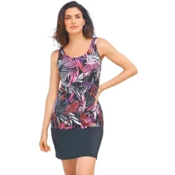 Swim 365 Women’s Plus Size Longer-Length Scoop Neck Tankini Top -Women Store GUEST 5fce48de 33c1 4b23 84bf aa5a5912d7d3