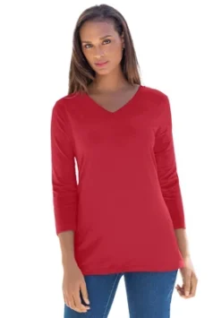 Jessica London Women’s Plus Size V-Neck Tee -Women Store GUEST 60acfb1b 3676 4784 a447 e68f7096fa03