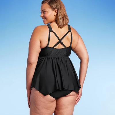 Women's Plunge V-Neck Strappy Back Tankini Top - Kona Sol™ 3 Women's Plunge V-Neck Strappy Back Tankini Top - Kona Sol™