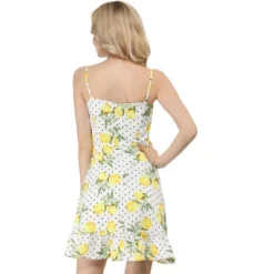 Allegra K Women's Floral Ruffle Bow Knot Mini Sundress Lemon Spaghetti Strap Dress 16 Allegra K Women's Floral Ruffle Bow Knot Mini Sundress Lemon Spaghetti Strap Dress -Women Store GUEST 616a59ca 417a 4fcb ad2a e29896d99ef1