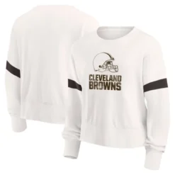 NFL Cleveland Browns Women's Primary Antique Long Sleeve Crew Fleece Sweartshirt -Women Store GUEST 618418f0 2851 4465 b961 60798c6531ad