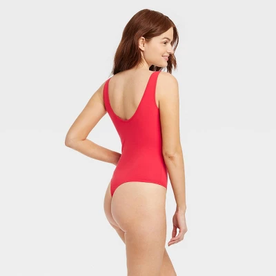 Women's Cotton Bodysuit - Auden™ Red 3 Women's Cotton Bodysuit - Auden™ Red
