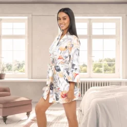 Women's Soft Cotton Knit Jersey Lounge Robe With Pockets, Short Bathrobe -Women Store GUEST 63719298 335f 4a8d 9665 90803261e2a5