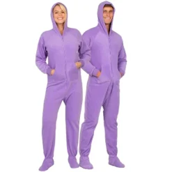 Footed Pajamas - Royal Purple Adult Hoodie Fleece Onesie -Women Store GUEST 63e478ff 569b 4765 a390 ee3320db74dc