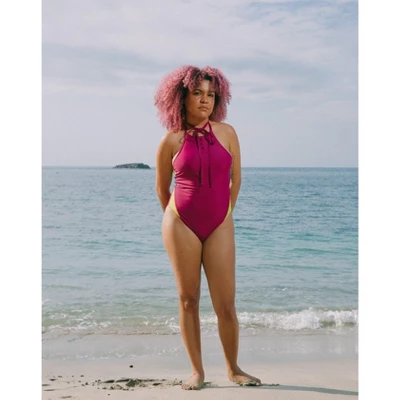 Women's Mio Halter Color Block One Piece Swimsuit - MIGA Swimwear 6 Women's Mio Halter Color Block One Piece Swimsuit - MIGA Swimwear - Image 4