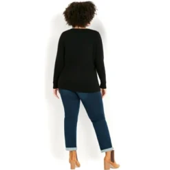 Women's Plus Size Lapland Sweater - Black | EVANS -Women Store GUEST 6525f7d9 bc59 47f2 b2a8 750c55bfdf49