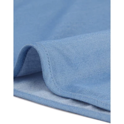 Agnes Orinda Women's Plus Size Denim Short Drawstring Elastic Waist Slant Pockets Shorts Light 7 Agnes Orinda Women's Plus Size Denim Short Drawstring Elastic Waist Slant Pockets Shorts Light - Image 5