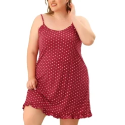 Agnes Orinda Women's Plus Size Comfort Ruffle Hem Polka Dots Sleeveless Nightgown 17 Agnes Orinda Women's Plus Size Comfort Ruffle Hem Polka Dots Sleeveless Nightgown -Women Store GUEST 65f14662 f0b9 4148 a4e3 f9b6893dd656