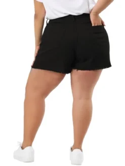 Agnes Orinda Women's Plus Size Denim Mid-Rise Stretchy Raw Hem Casual Jean Shorts 11 Agnes Orinda Women's Plus Size Denim Mid-Rise Stretchy Raw Hem Casual Jean Shorts -Women Store GUEST 662a8b8c b0d0 45c0 9303 a5da3e4cee0c