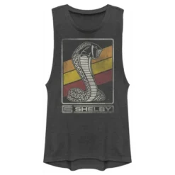 Ford Junior's Shelby Cobra Distressed Retro Striped Logo Festival Muscle Tee -Women Store GUEST 668a2e9d 8c16 4f8c 97a7 4434bbd6f329