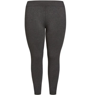 Women's Plus Size Pima High Rise Legging Charcoal - Average | AVE LEISURE 4 Women's Plus Size Pima High Rise Legging Charcoal - Average | AVE LEISURE - Image 2