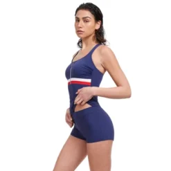 Profile By Gottex Olympic Dream Zip Front Tankini Top