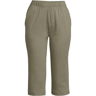 Lands' End Women's Sport Knit High Rise Elastic Waist Pull On Capri Pants 14 Lands' End Women's Sport Knit High Rise Elastic Waist Pull On Capri Pants - Image 12