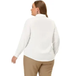 Agnes Orinda Women's Plus Size Elegant Tie Chiffon Formal Office Shirts -Women Store GUEST 693a9055 eefe 4e82 ad60 fa35f4d8ba77