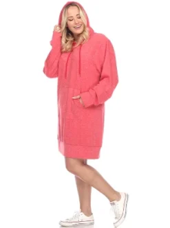 Women's Plus Size Hoodie Sweatshirt Dress - White Mark -Women Store GUEST 6ac62aae 7299 4fd7 bd5f 71ee65728e45
