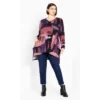 Women's Plus Size Eva Hacci Tunic - Berry | AVENUE -Women Store GUEST 6b2e49b4 05ba 4887 b016 a833b1991537