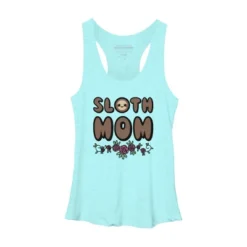 Women's Design By Humans Sloth Mom Flowers By SlothgirlArt Racerback Tank Top -Women Store GUEST 6b4cc9f2 e138 42d0 a990 93183e46d846