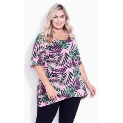Women's Plus Size Cheree Layered Top - Orchid Palm | AVENUE -Women Store GUEST 6b9bfb9d 06d2 4faf b900 9e184e67f928