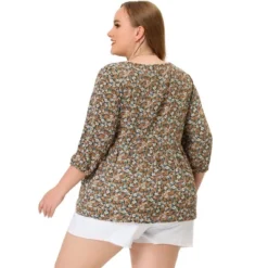 Agnes Orinda Women's Plus Size Keyhole Babydoll Lantern Floral Blouses 12 Agnes Orinda Women's Plus Size Keyhole Babydoll Lantern Floral Blouses -Women Store GUEST 6ba9d7ab dbdb 4651 99c6 49cac5f95a7e
