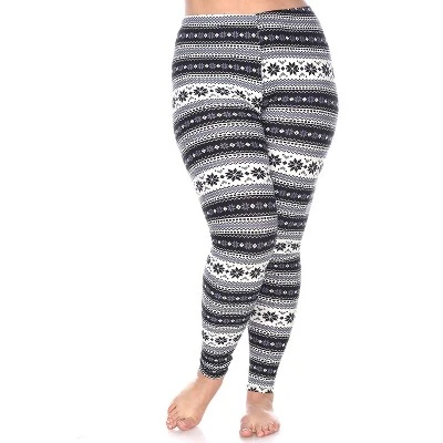 Women's Plus Size Printed Leggings - One Size Fits Most Plus - White Mark 10 Women's Plus Size Printed Leggings - One Size Fits Most Plus - White Mark - Image 8
