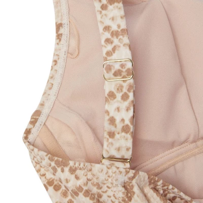 Women's Post Mastectomy Square Neck Full Coverage One Piece Swimsuit - Kona Sol™ Snake Print 4 Women's Post Mastectomy Square Neck Full Coverage One Piece Swimsuit - Kona Sol™ Snake Print - Image 2