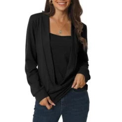 Seta T Women's Casual Fake Two-Piece Square Neck Long Sleeve Solid Color Knit Blouse 16 Seta T Women's Casual Fake Two-Piece Square Neck Long Sleeve Solid Color Knit Blouse -Women Store GUEST 6f4f9335 526e 43bd 9531 cce2e7529039