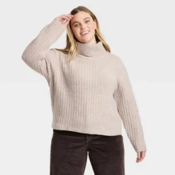 Women's Mock Turtleneck Cashmere-Like Pullover Sweater - Universal Thread™ -Women Store GUEST 6fa0d191 2726 4119 b1c3 97d6e1612119