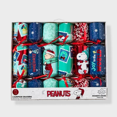 Disney Women's Peanuts Surprise Crackers 6pk Low Cut Socks - Assorted Colors 4-10 4 Disney Women's Peanuts Surprise Crackers 6pk Low Cut Socks - Assorted Colors 4-10 - Image 2