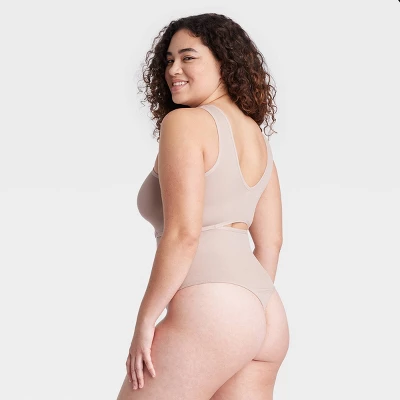 Women's Cut Out Bodysuit - Colsie™ Beige 6 Women's Cut Out Bodysuit - Colsie™ Beige - Image 4